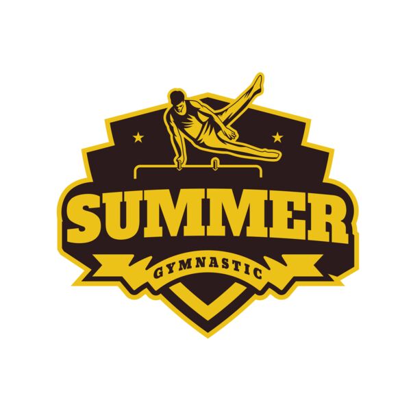 Summer Gymnastic logo template Thumbnail